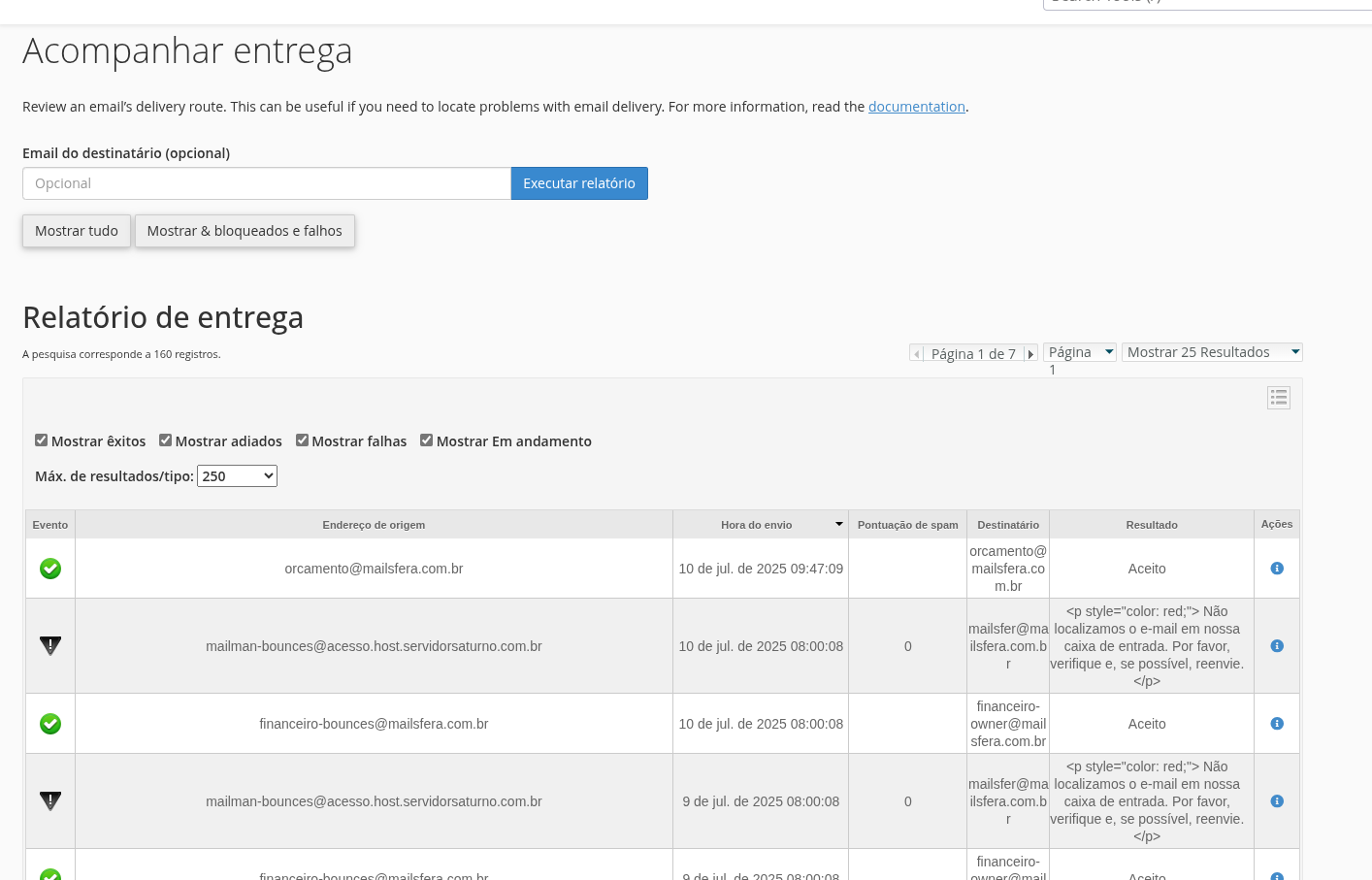 Como Acompanhar a Entrega de E-mails no cPanel